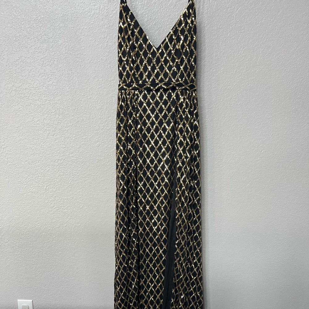 Black and gold sequin dress for wedding/prom/formal event